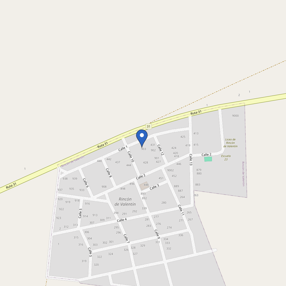 Mapa da estação Rincón De Valentín