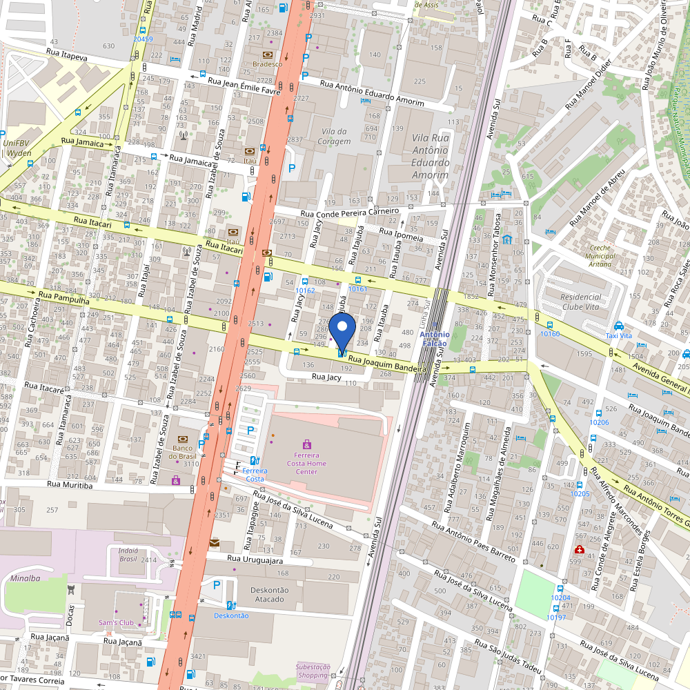 Mapa da estação Rota Premium