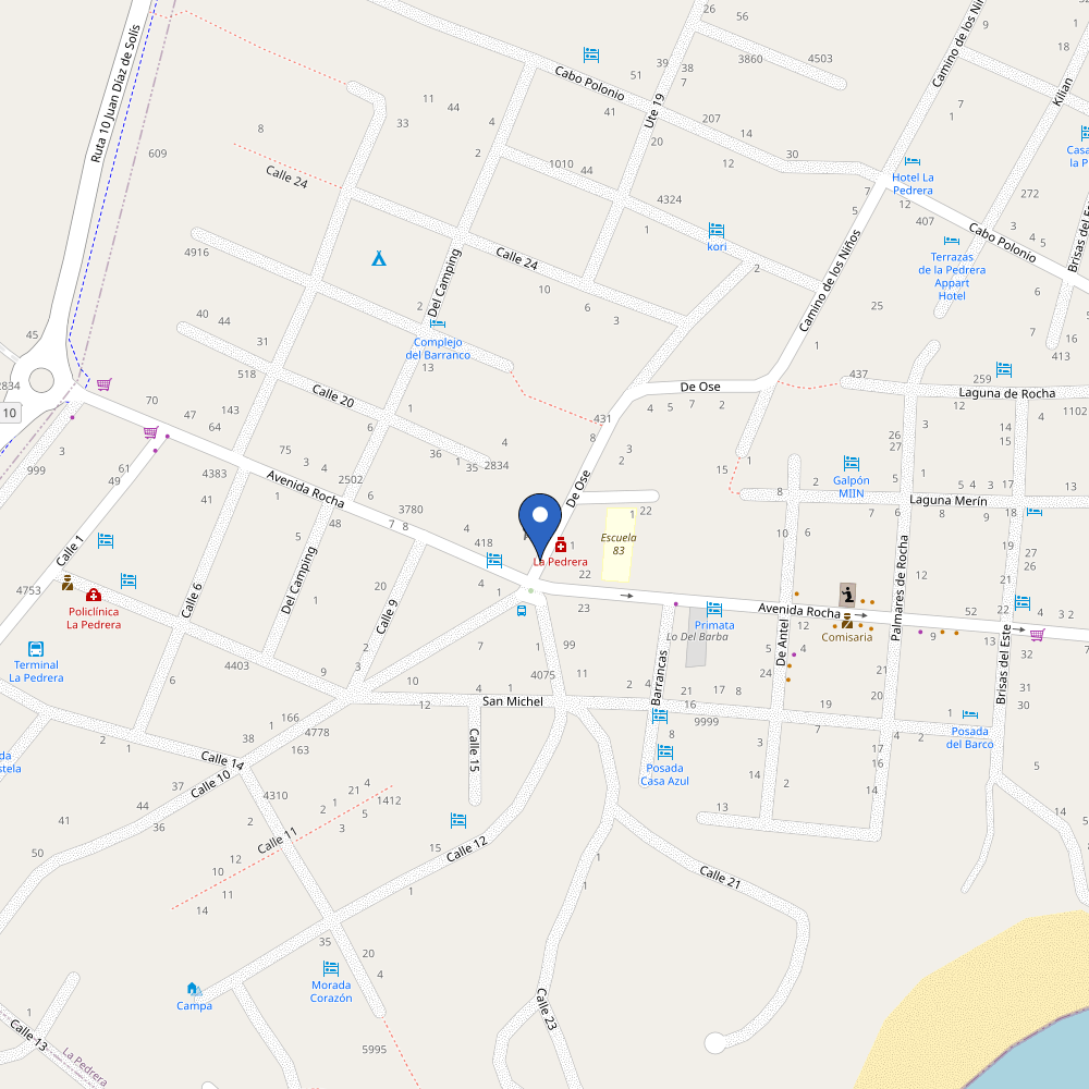Mapa da estação La Pedrera