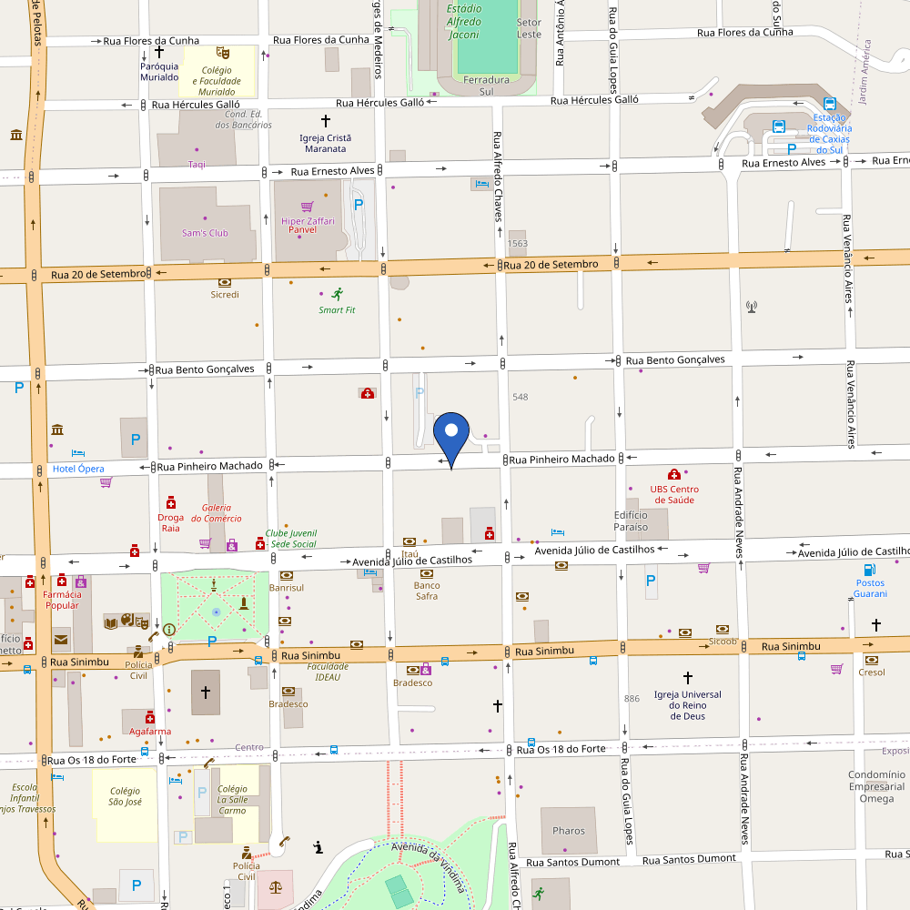 Mapa da estação Posto Comboio (Chargerpoint)