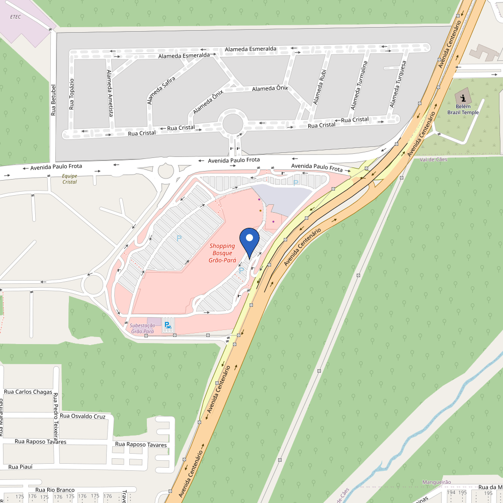 Mapa da estação Shopping Center Bosque Grão-Pará(ALUBAR)