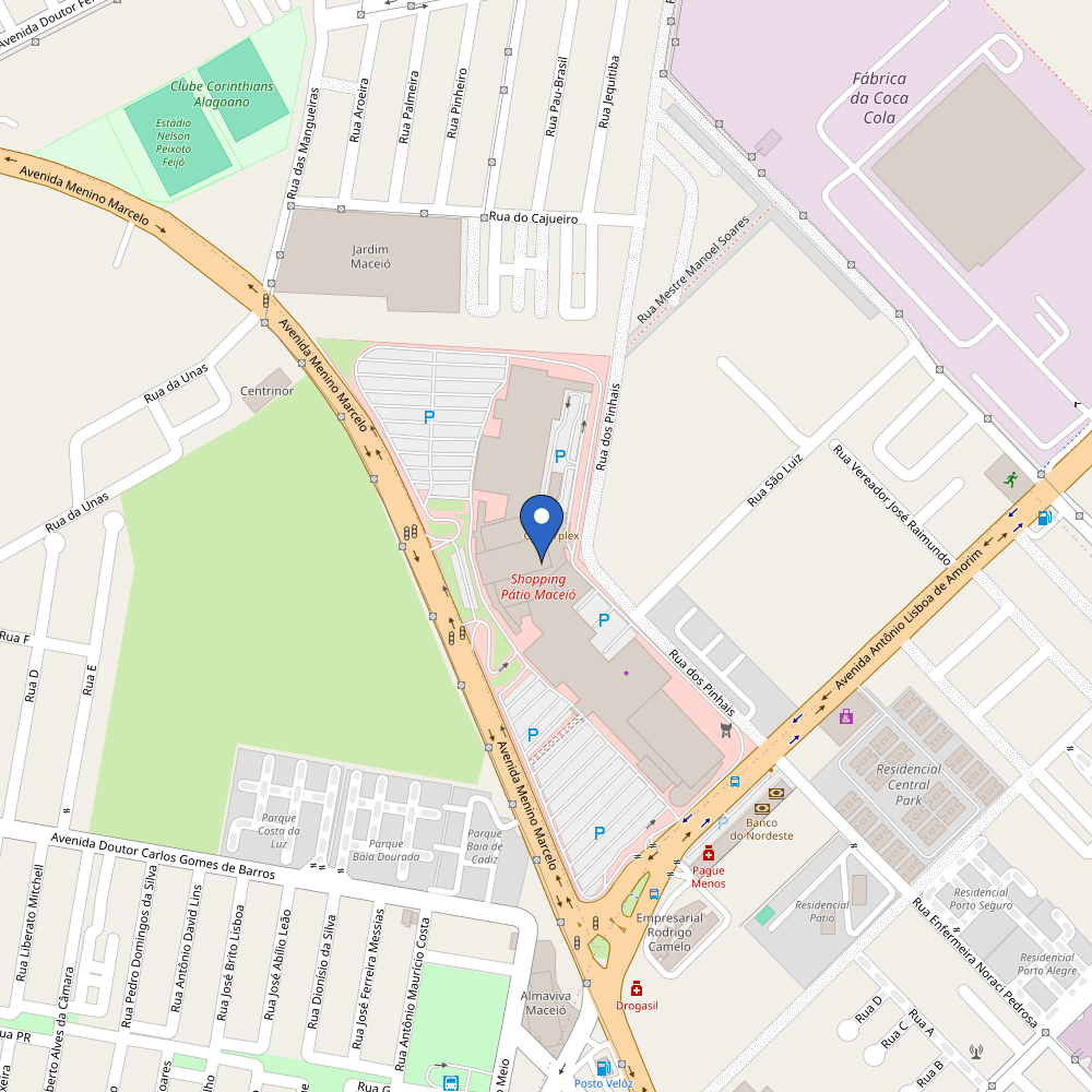 Mapa da estação shopping Pátio Chapecó