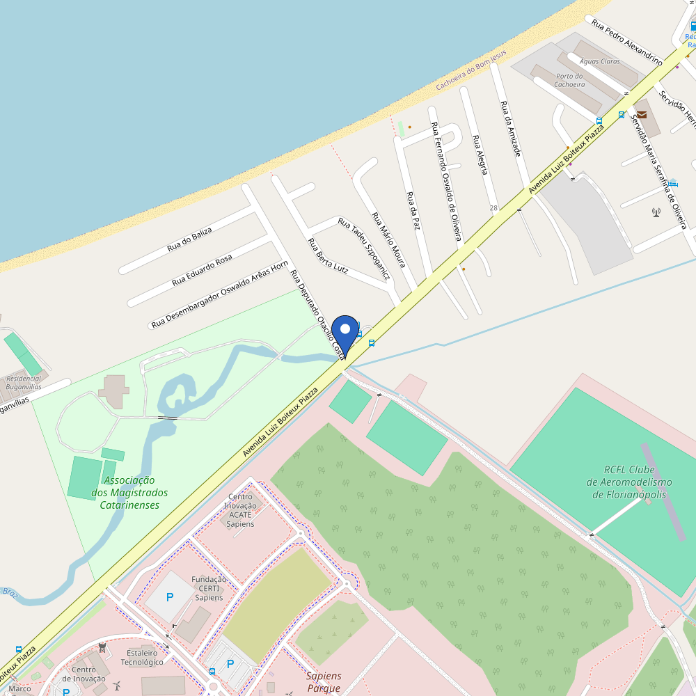 Mapa da estação Brasilis Power | Posto Beach