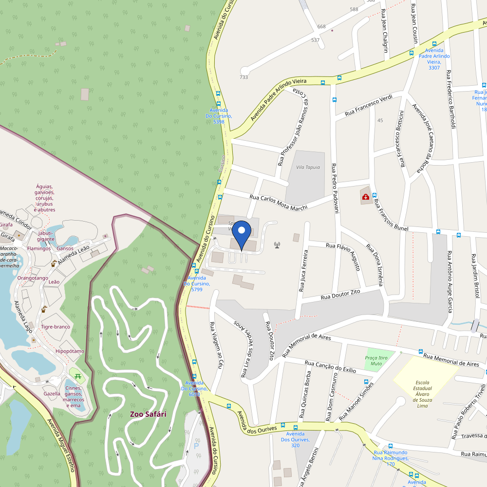 Mapa da estação E-Bus - Viação Sudeste