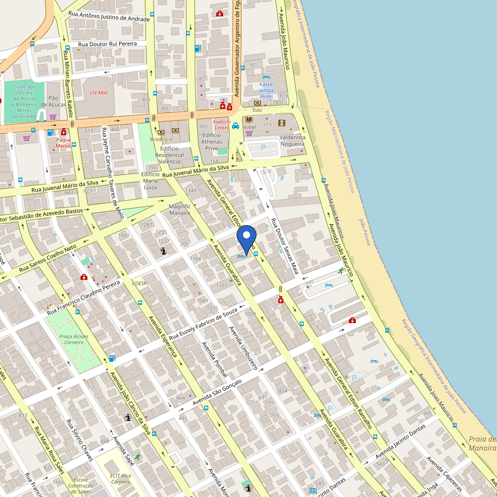 Mapa da estação Hotel Manaíra