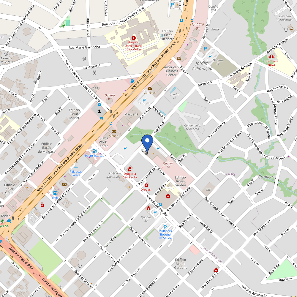 Mapa da estação Padaria do Moinho