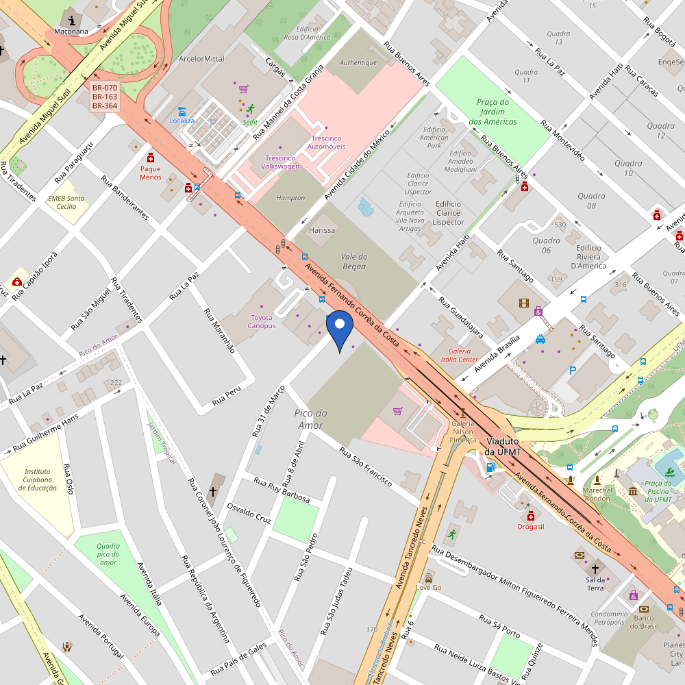 Mapa da estação Galaxie Motors BMW/Mini