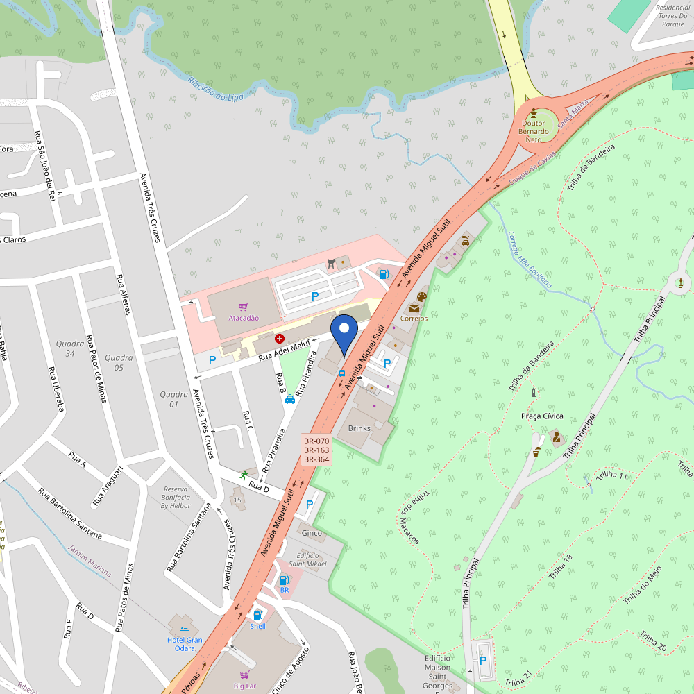 Mapa da estação Edifício Santa Rosa Tower