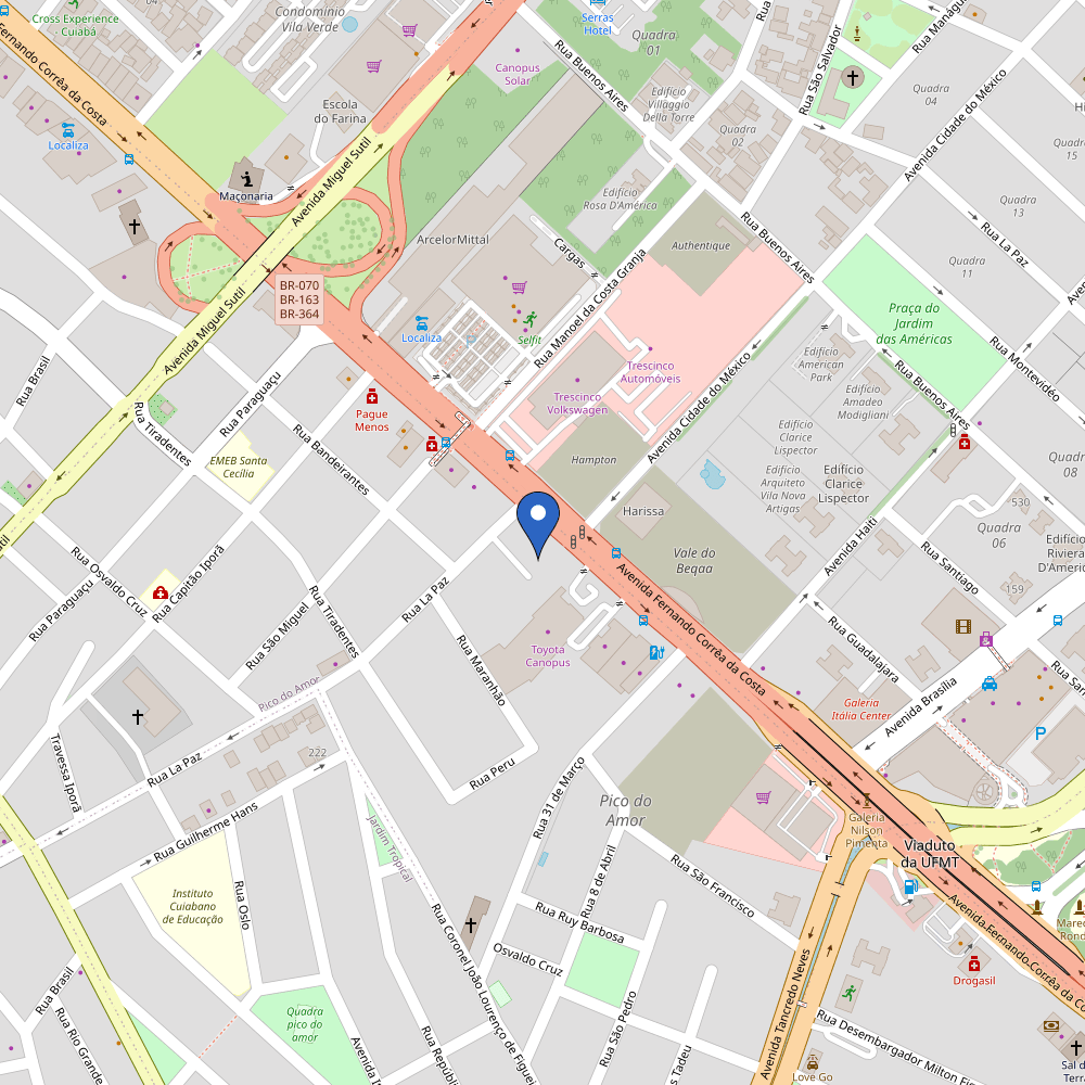Mapa da estação Rede Loja Intelbras