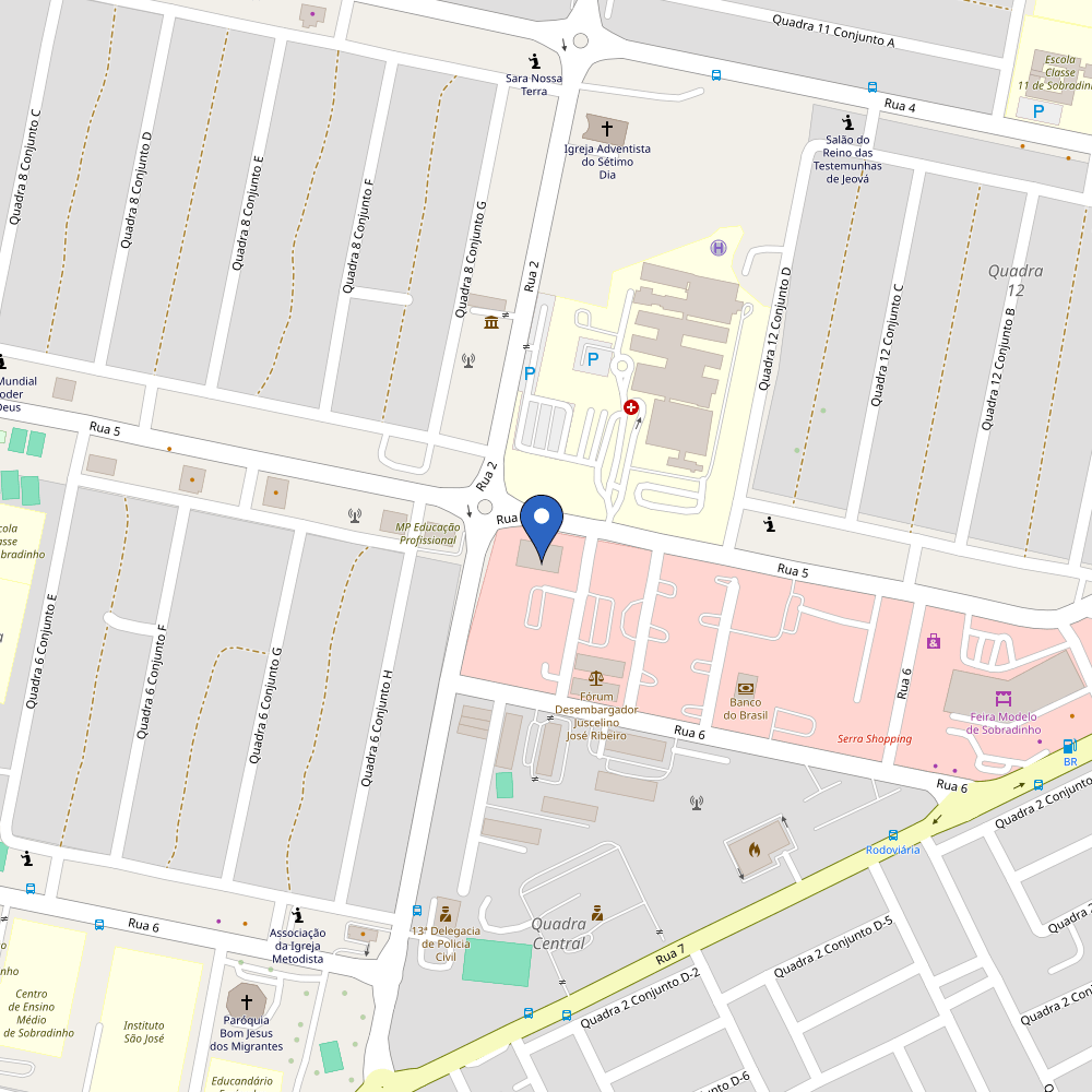 Mapa da estação Administração Sobradinho