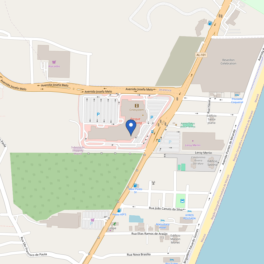 Mapa da estação Estação de carregamento Porsche - Parque Shopping Maceió