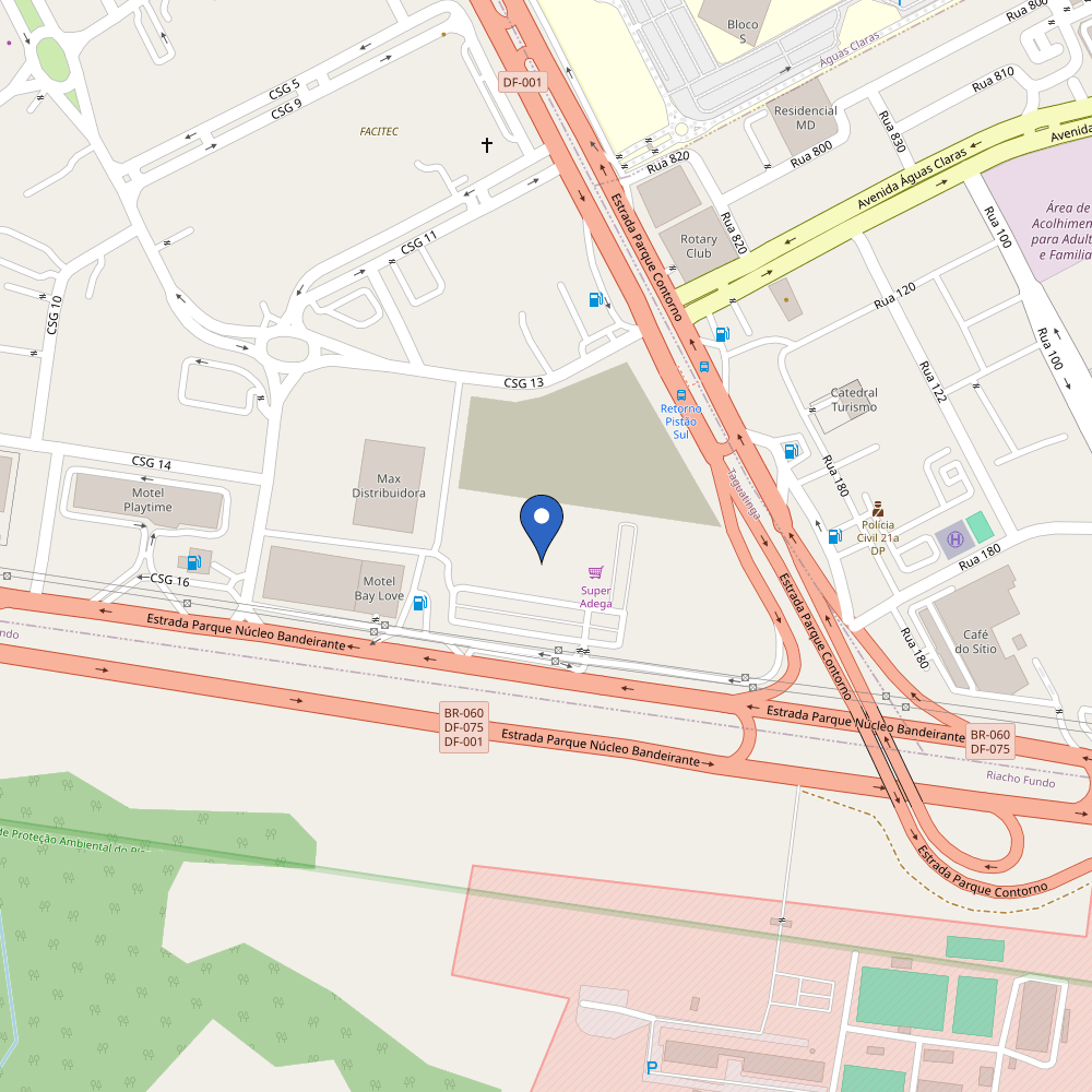 Mapa da estação Estação YellotMob - Super Adega Taguatinga Sul