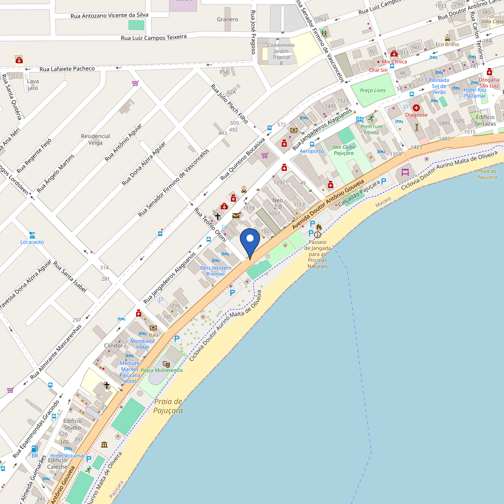Mapa da estação Hotel Brisa Suítes
