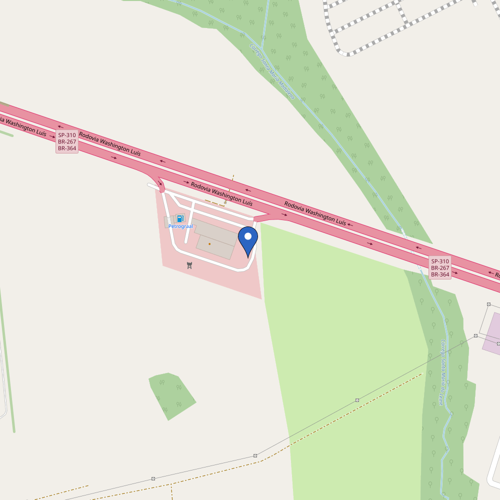 Mapa da estação São Carlos - Graal Rod Washington Luiz Km 238 (WeCharge)