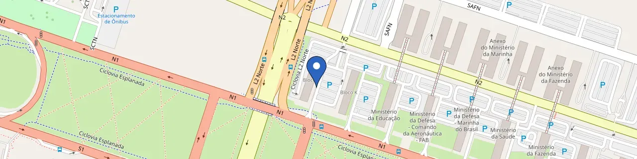 Mapa da estação Ministério Da Economia - Bloco J