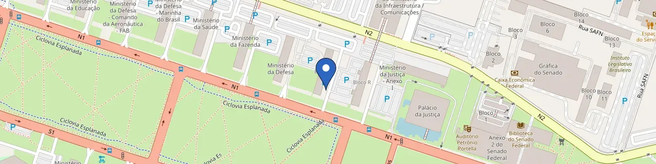 Mapa da estação Ministério De Minas E Energia