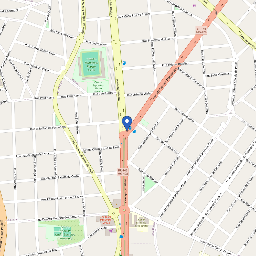 Mapa da estação Posto Rio Branco