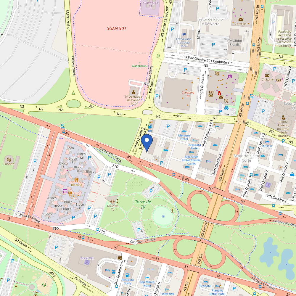 Mapa da estação B Hotel