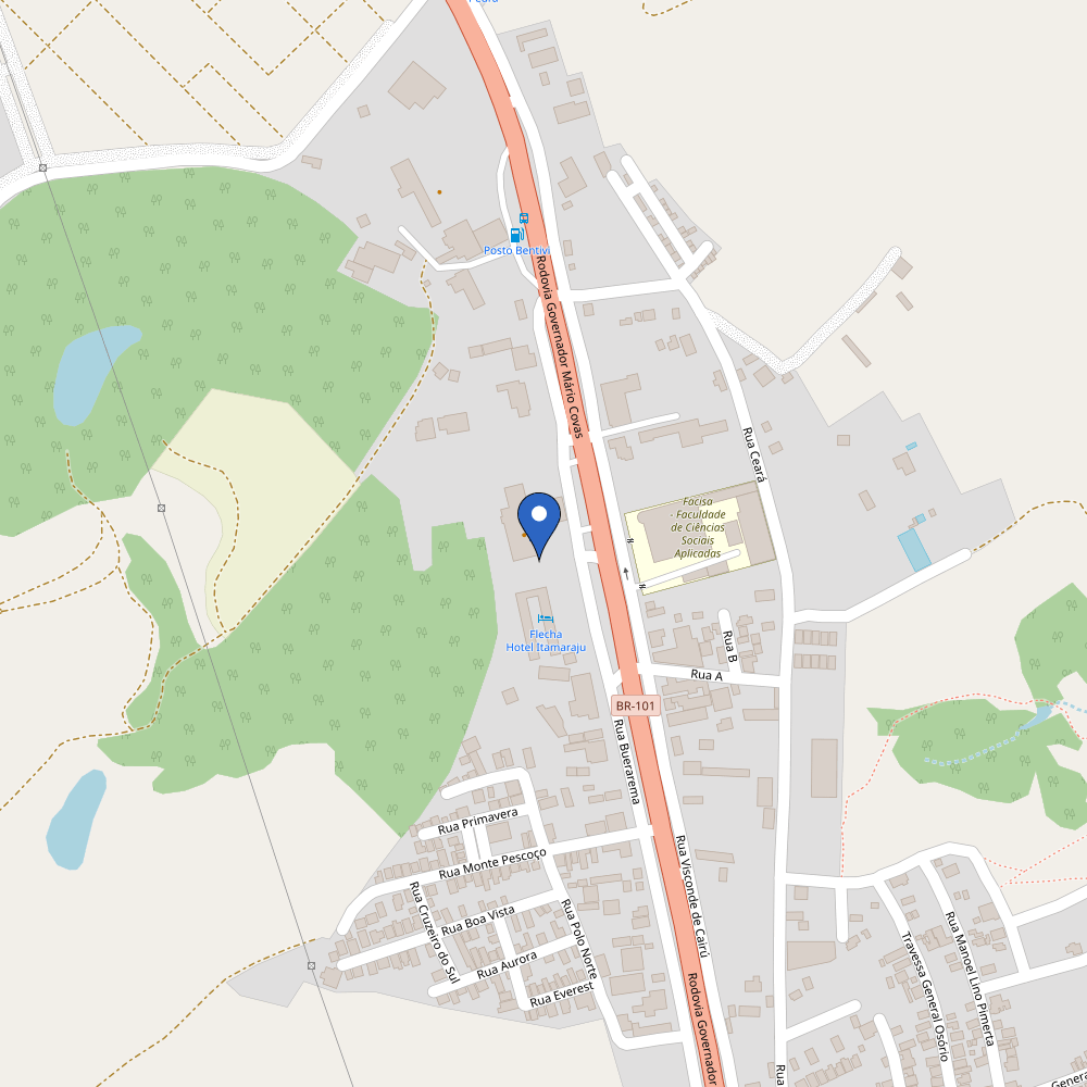 Mapa da estação Posto BR Flecha Itamaraju