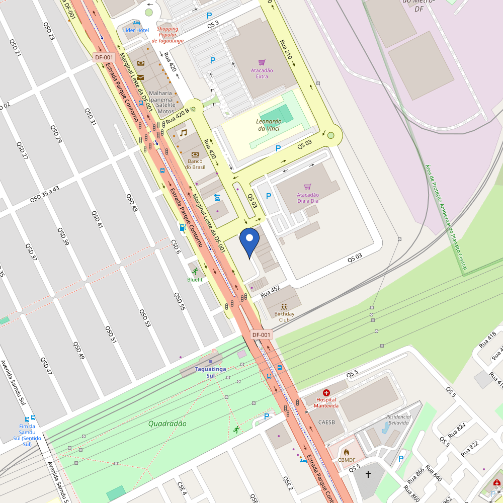 Mapa da estação Concessionária BYD