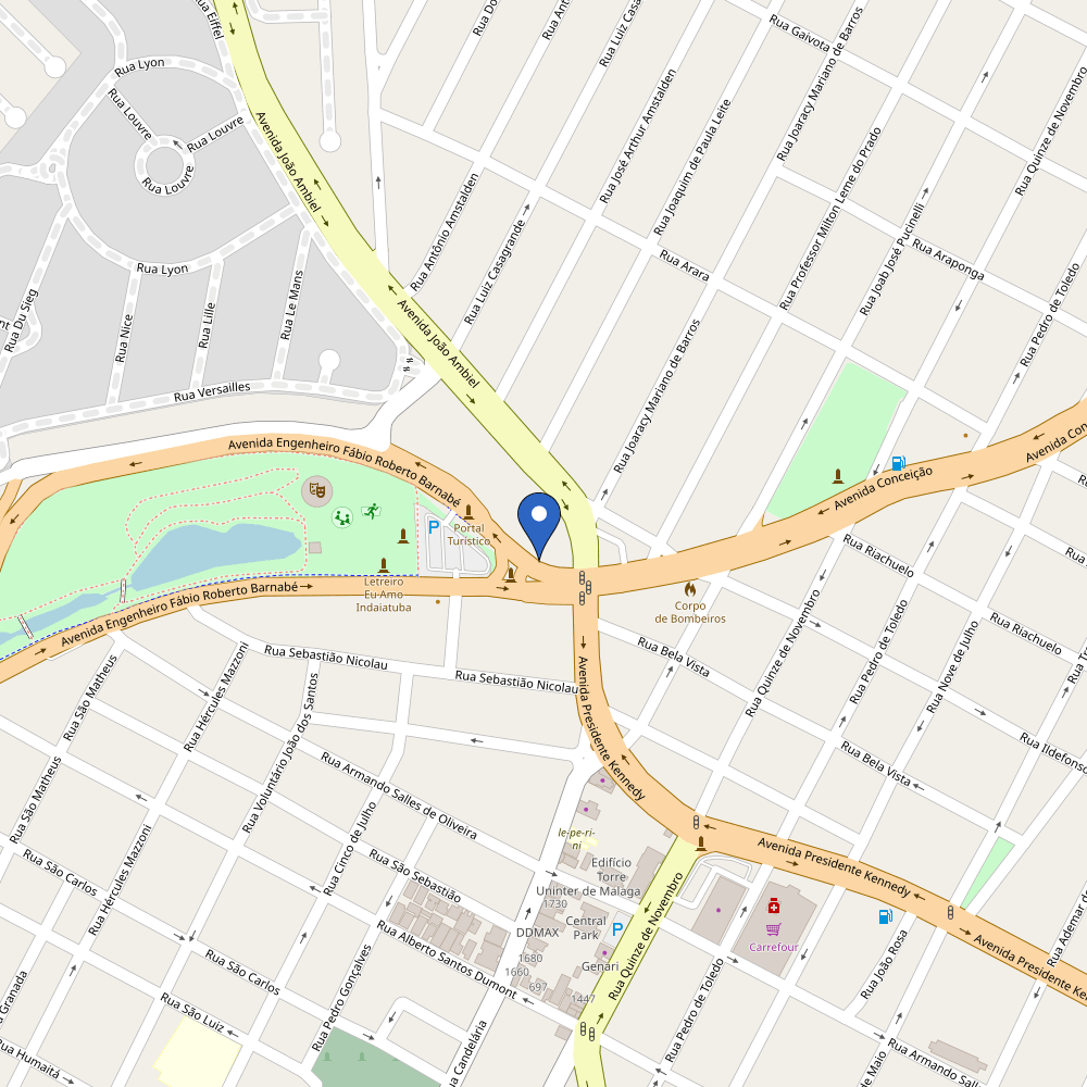 Mapa da estação HS Recharge - Jeronimo Indaiatuba