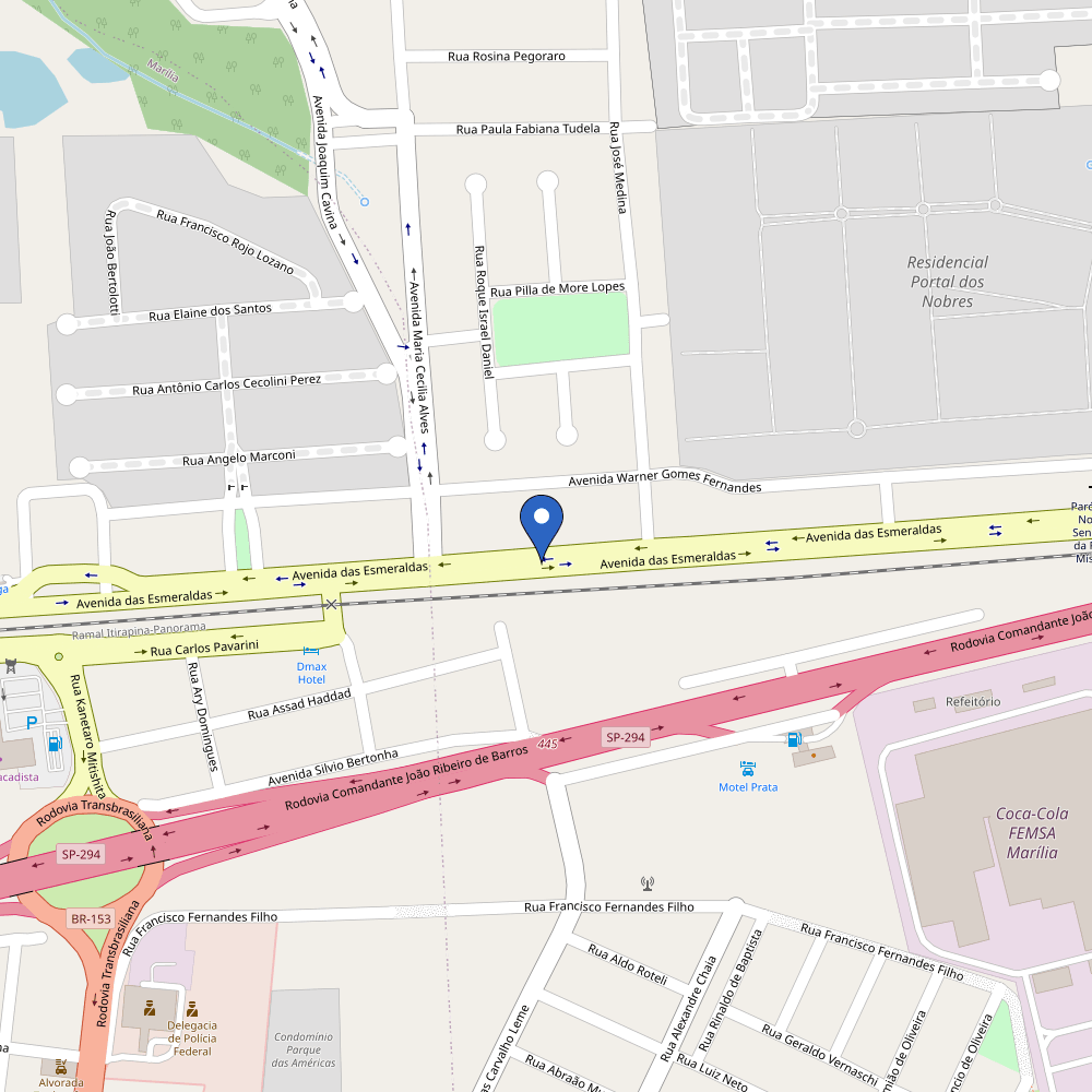 Mapa da estação BYD Esmeralda