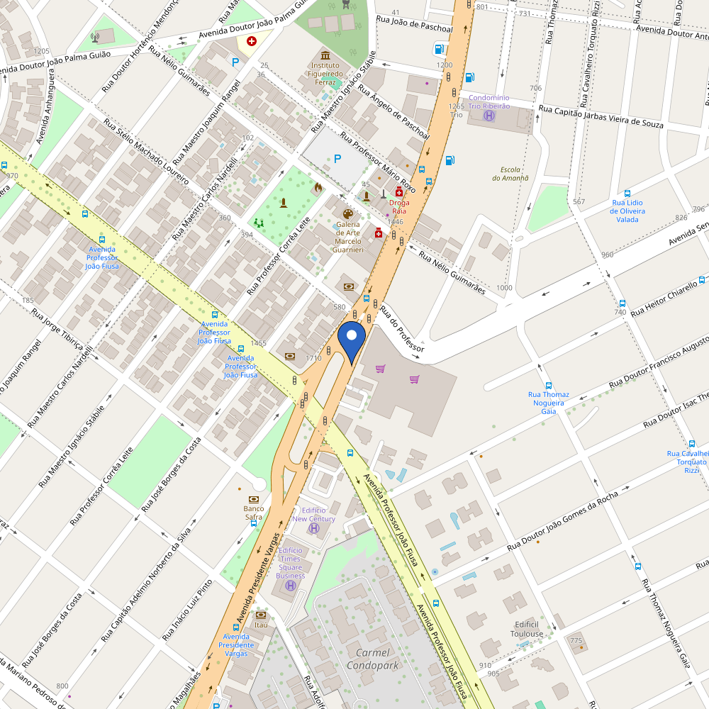 Mapa da estação Assai Atacadista Presidente Vargas