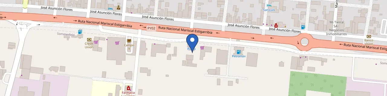 Mapa da estação Parador Campo