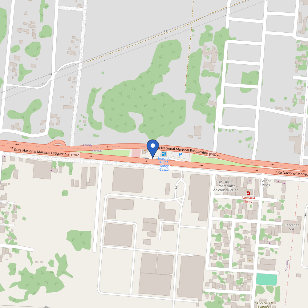 Mapa da estação Integral Service Station