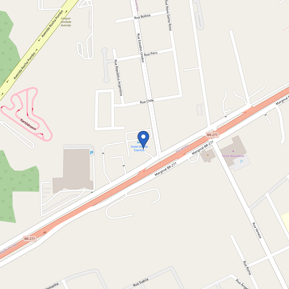Mapa da estação Zletric - Hotel Deville Express Cascavel