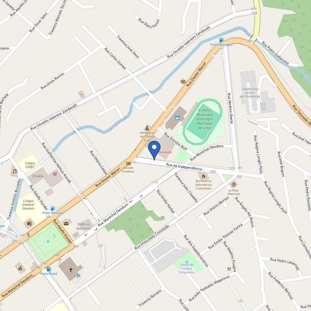 Mapa da estação Via Passarela