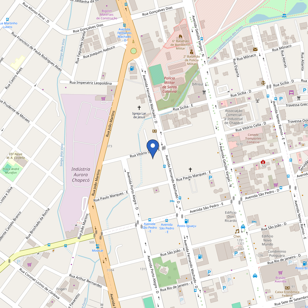 Mapa da estação GWM Tozzo