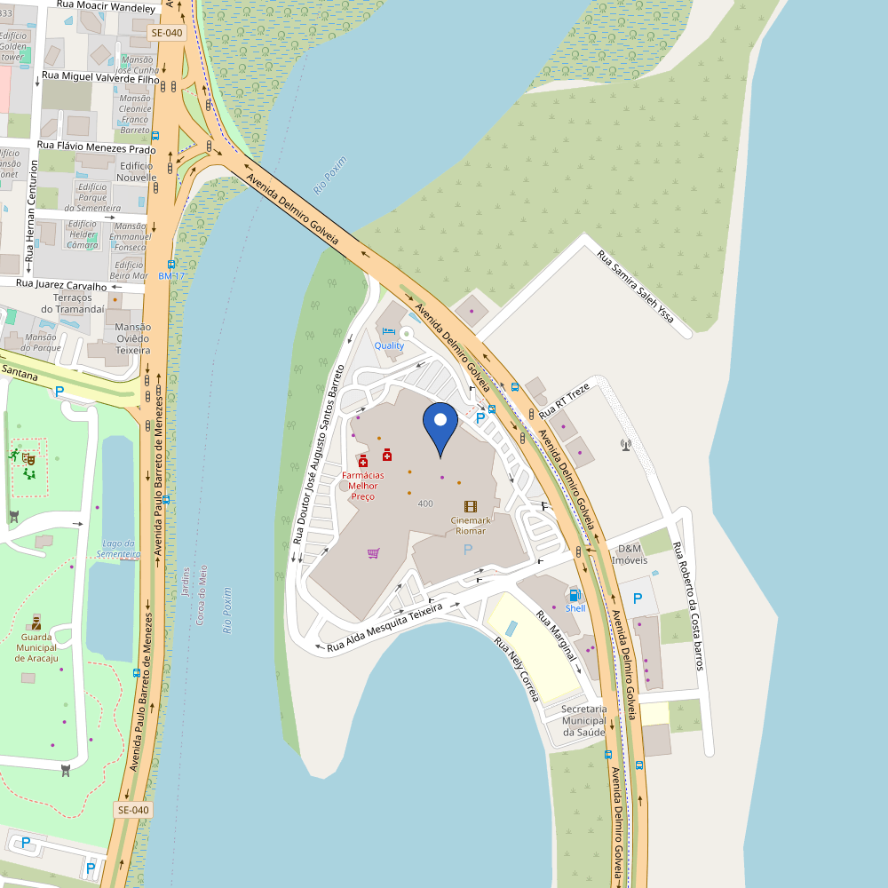 Mapa da estação BR Super Carga - Shopping RioMar - 60kW - Aracaju