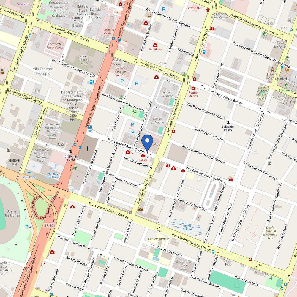 Mapa da estação HC PLAZA
