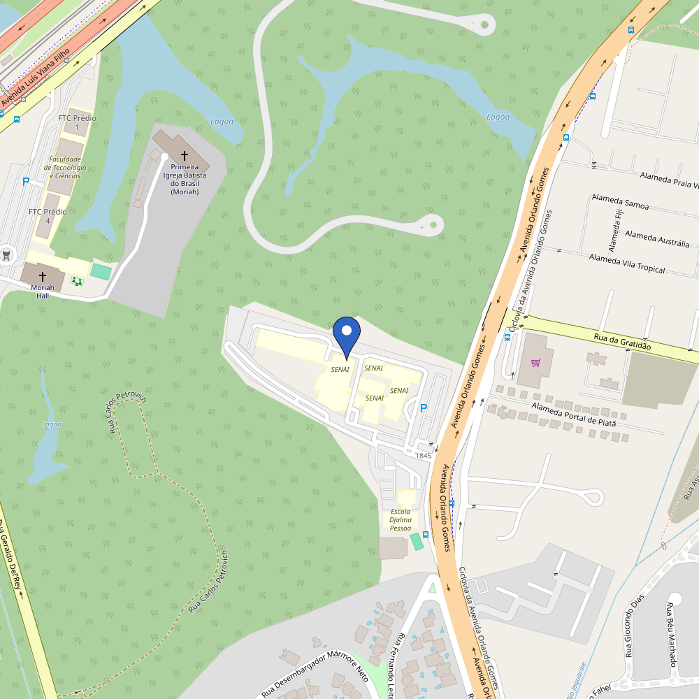 Mapa da estação Senai Cimatec