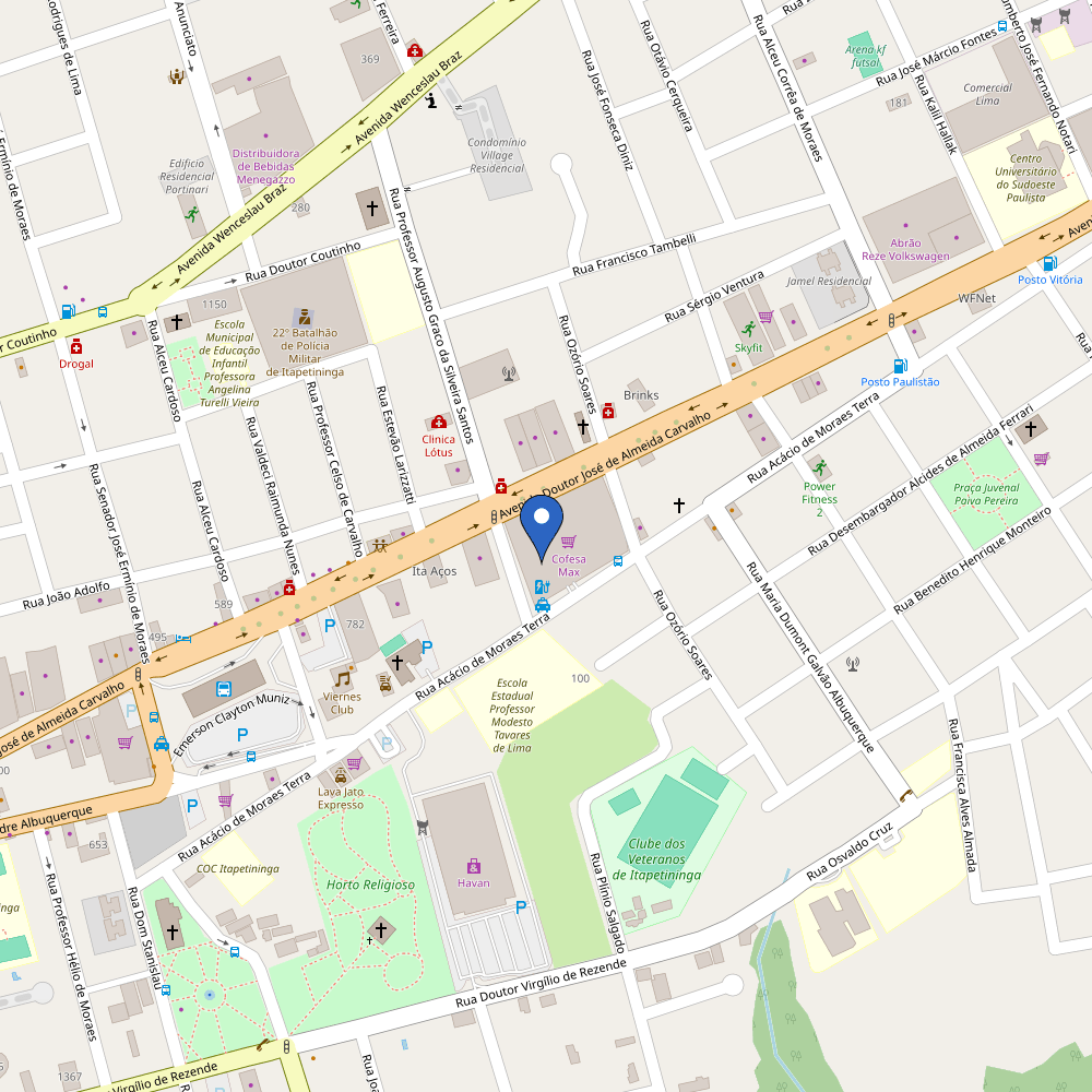 Mapa da estação supermercado Cofesa Mac