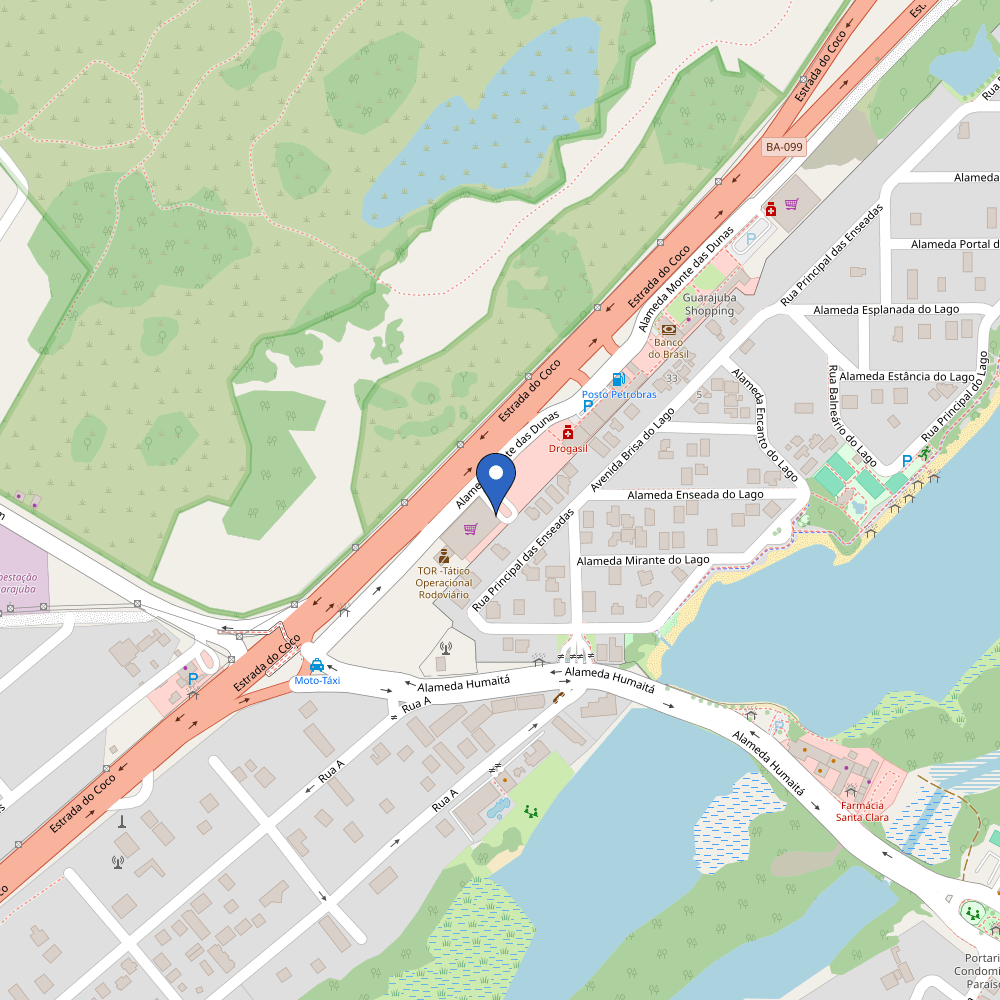 Mapa da estação Hiperideal Guarajuba
