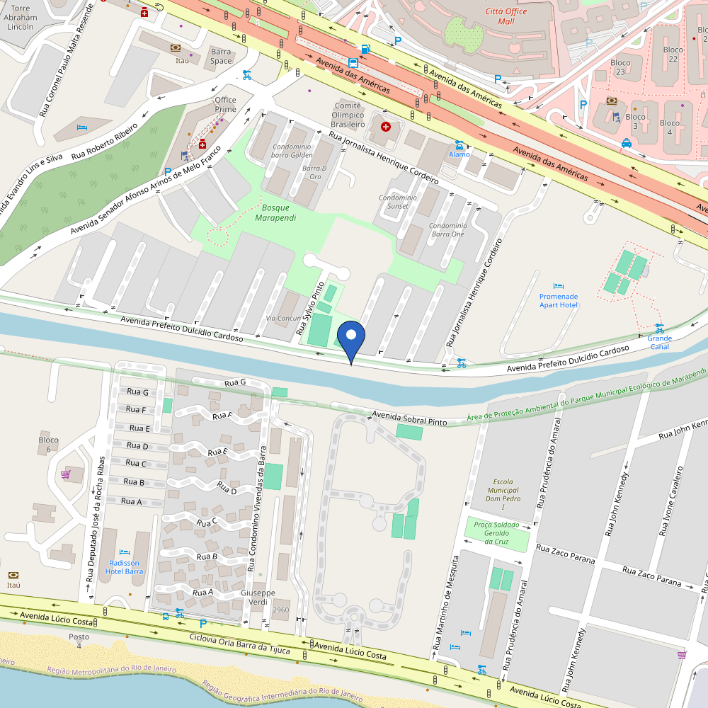Mapa da estação Ecopoint Condomínio Via Barra