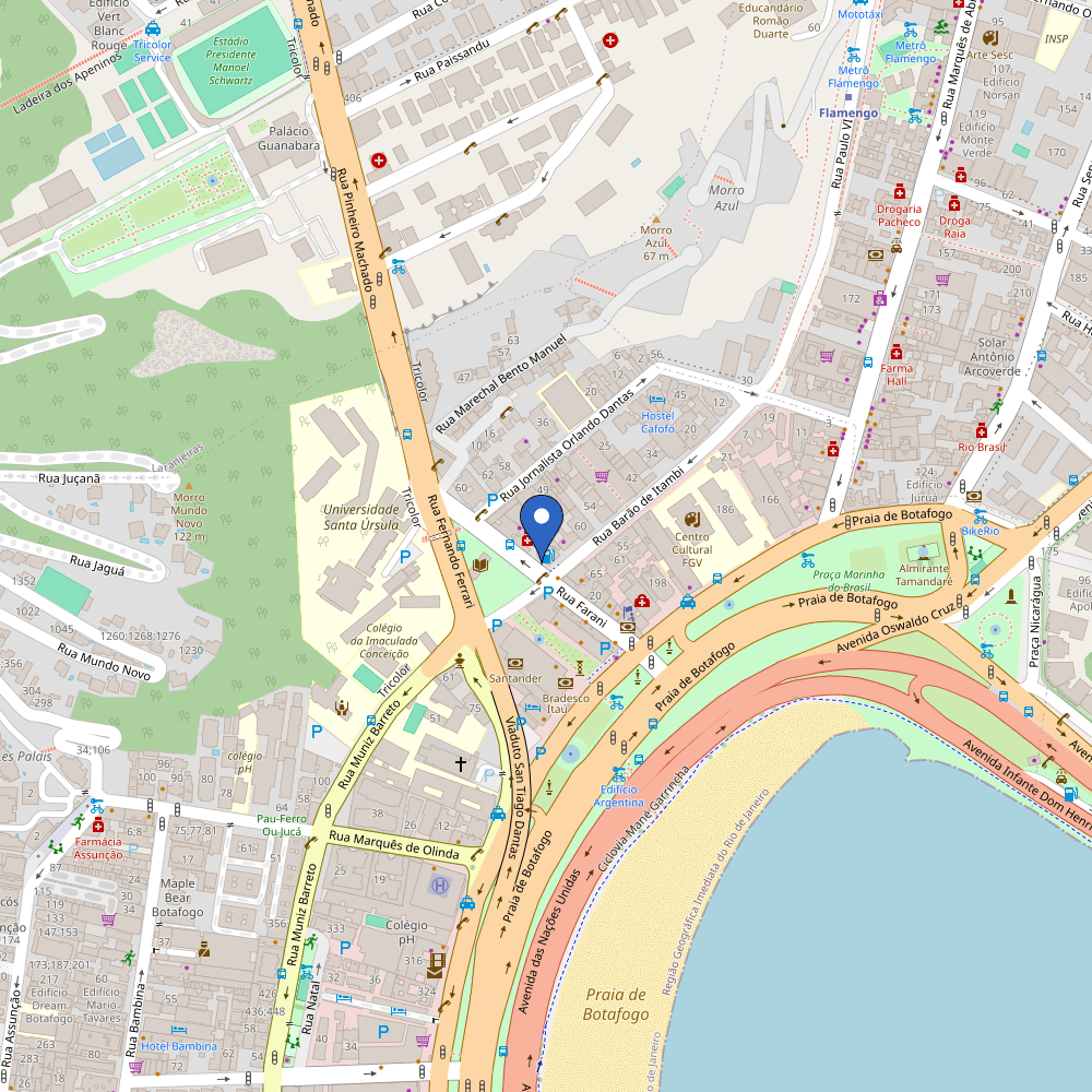 Mapa da estação Posto Ipiranga Netinho De Botafogo