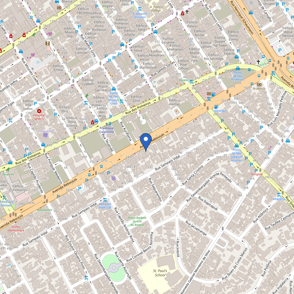 Mapa da estação Renault Carrera Rebouças