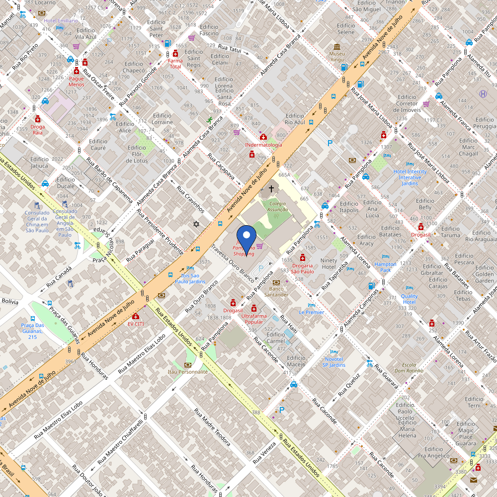 Mapa da estação Carrefour Hipermercado Pamplona - SS1