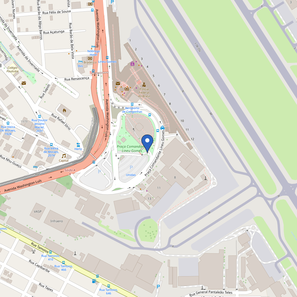 Mapa da estação Zletric | Aero Congonhas Estapar ROTATIVO