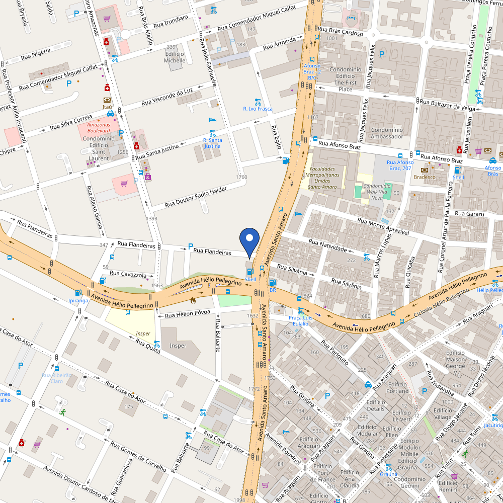 Mapa da estação Itaim Quadrangle