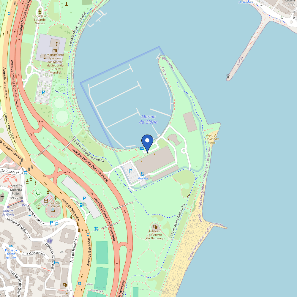 Mapa da estação BR Marinas - Marina Da Glória