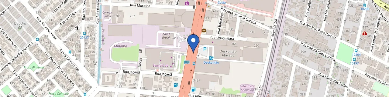 Mapa da estação Ibis Recife - Aeroporto