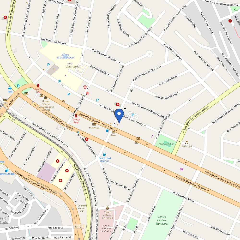 Mapa da estação Estacionamento dos meninos