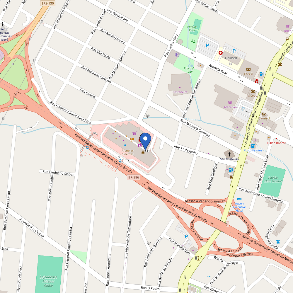 Mapa da estação Shopping Lajeado