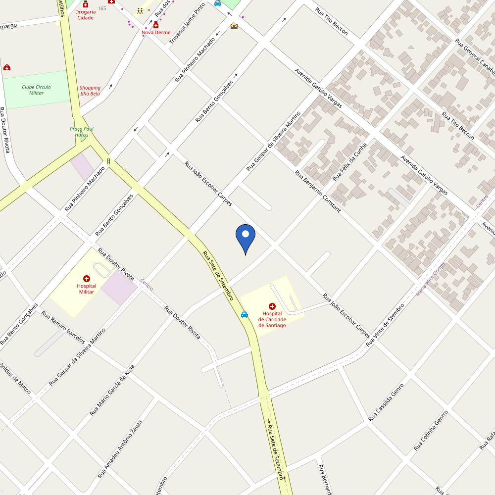 Mapa da estação Estacionamento Nosso Mercado Santiago