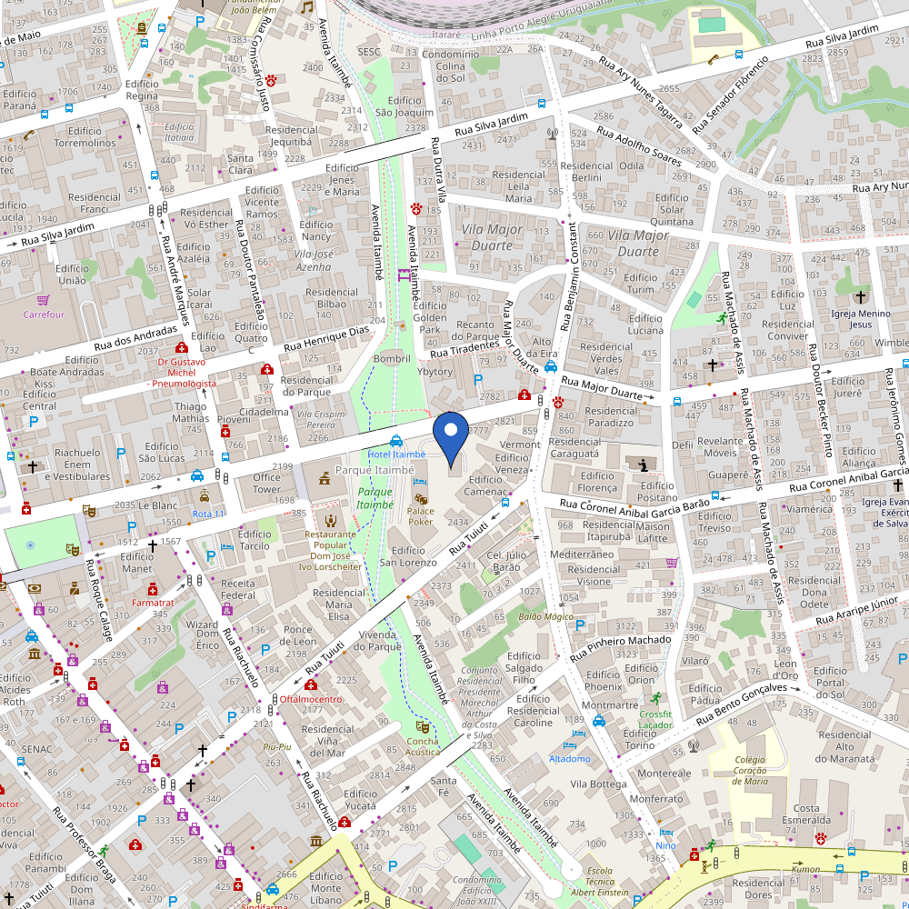 Mapa da estação Hotel Itaimbé Palace