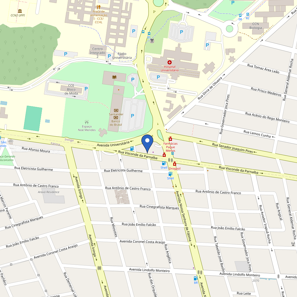 Mapa da estação BR Super Carga - V Machado Zona Leste - Teresina
